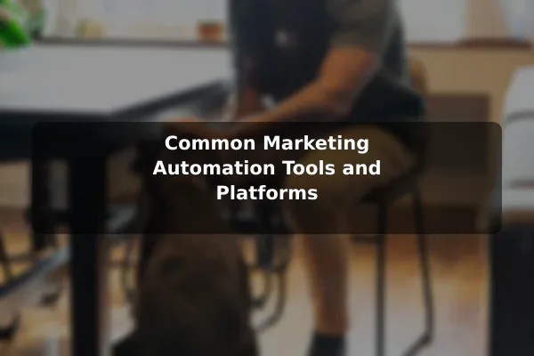 Common Marketing Automation Tools and Platforms
