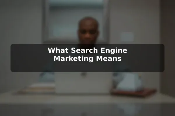 What Search Engine Marketing Means