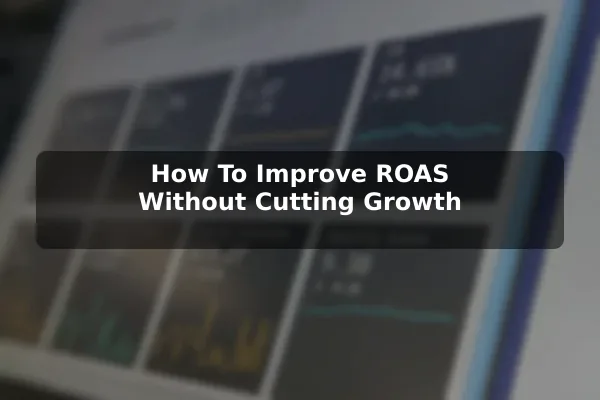 How To Improve ROAS Without Cutting Growth