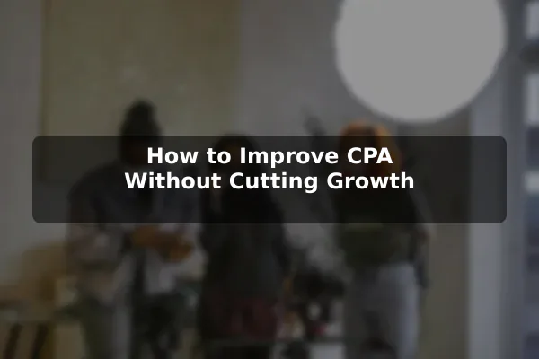 How to Improve CPA Without Cutting Growth