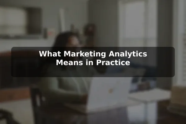 What Marketing Analytics Means in Practice