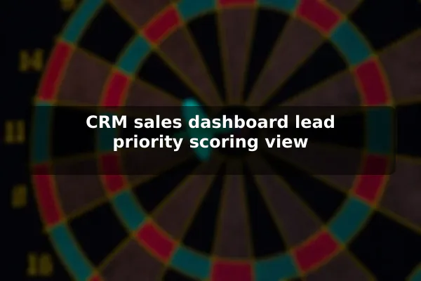 CRM sales dashboard lead priority scoring view