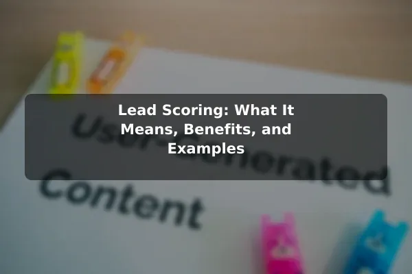 Lead Scoring: What It Means, Benefits, and Examples