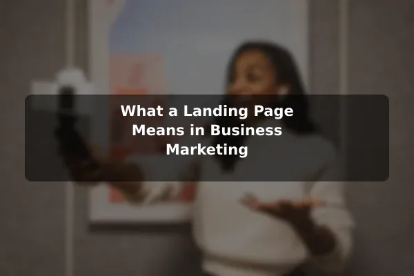 What a Landing Page Means in Business Marketing