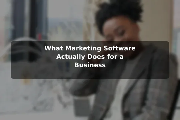 What Marketing Software Actually Does for a Business