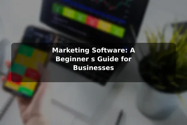 Marketing Software: A Beginner's Guide for Businesses