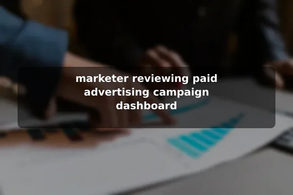 marketer reviewing paid advertising campaign dashboard