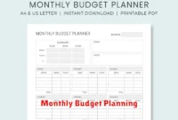 Monthly Budget Planning