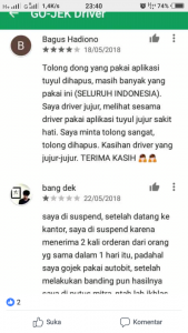 keluhan driver gojek