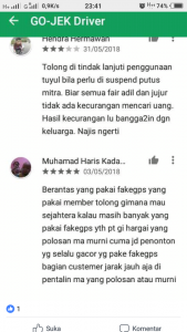 keluhan driver gojek