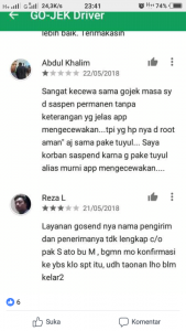 keluhan driver gojek