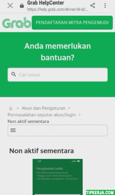 akun grab driver dibekukan