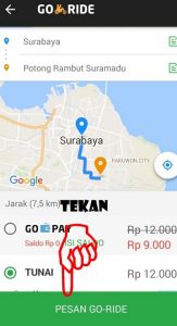 cara memesan gojek