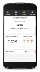 Cara melihat feedback costumer gojek