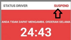 cara membuka suspend driver gojek