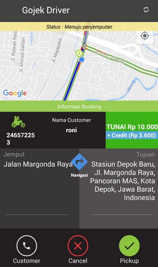 Cara Menerima Orderan Gojek