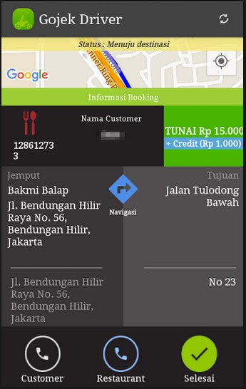 cara menerima orderan Gojek