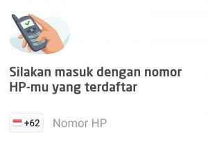 Periksa nomor hp saat login