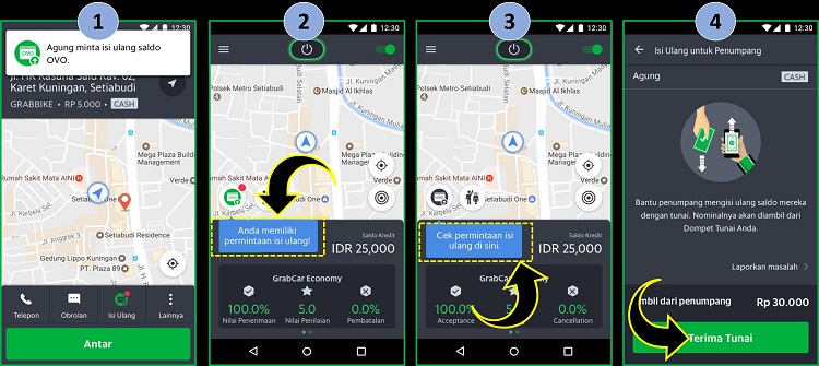 tempat top up GrabDriver