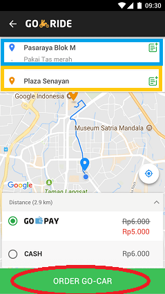 cara pesan gojek untuk orang lain