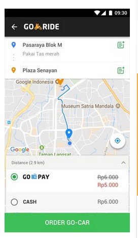 Cara kerja GO-JEK