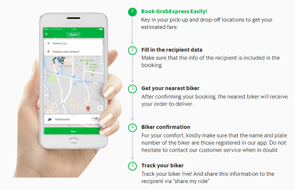 cara pesan grab express