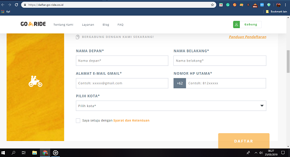 pendaftaran gojek