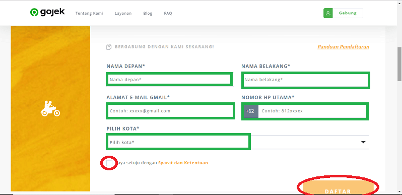 pendaftaran gojek 2019