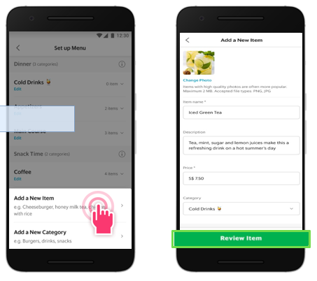 Cara Membuat Menu Baru aplikasi grabfood merchant