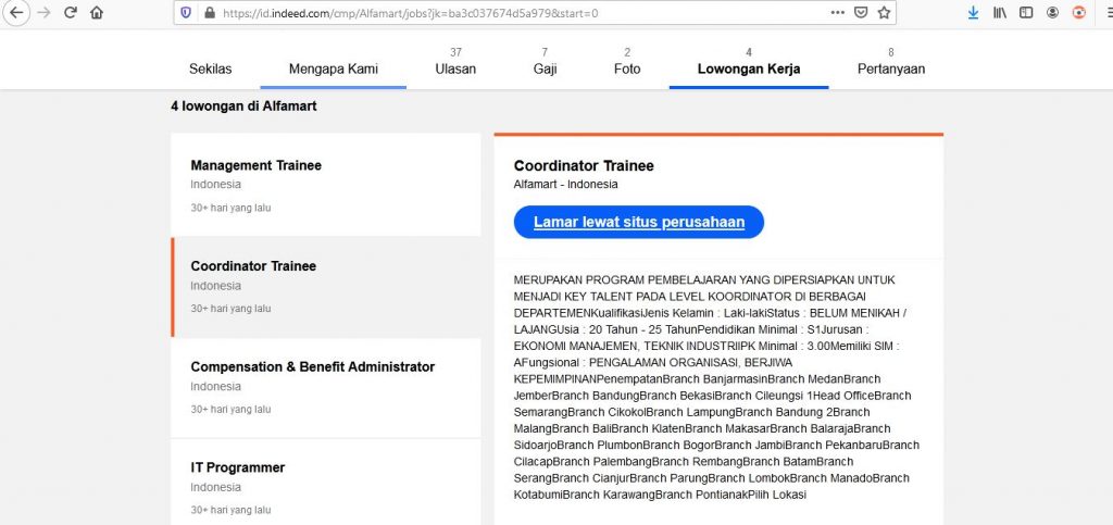cara melamar kerja alfamart