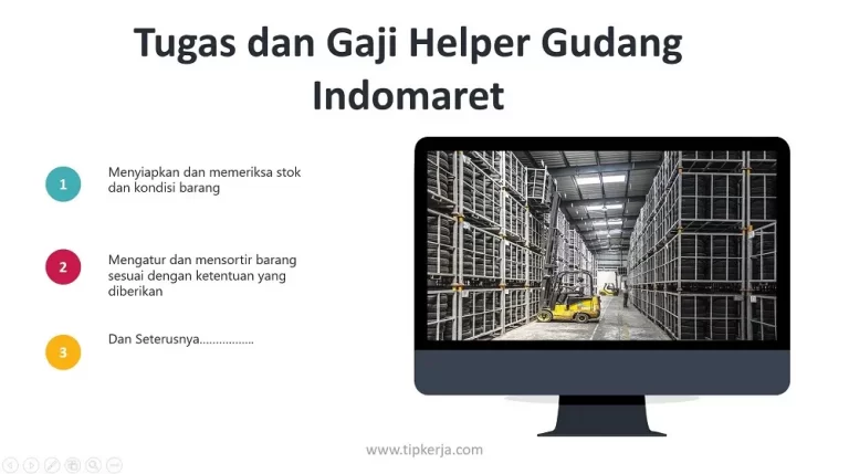 tugas dan gaji helper gudang indomaret