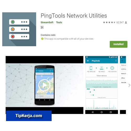 PingTools Network Utilities penguat sinyal gojek