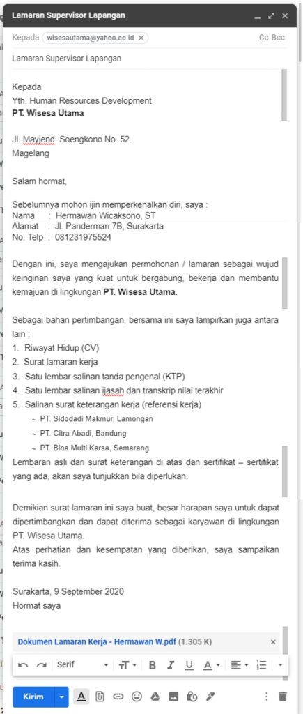 Cara Kirim Lamaran Kerja Via Email Yg Benar Agar Dibaca HRD!