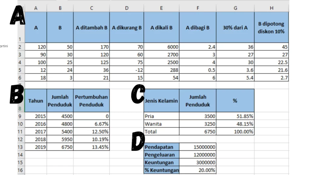 Contoh Soal Excel untuk Tes Kerja dan Jawabannya yang Sering Keluar