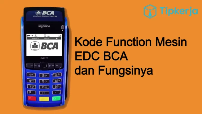 Kode Function Mesin EDC BCA