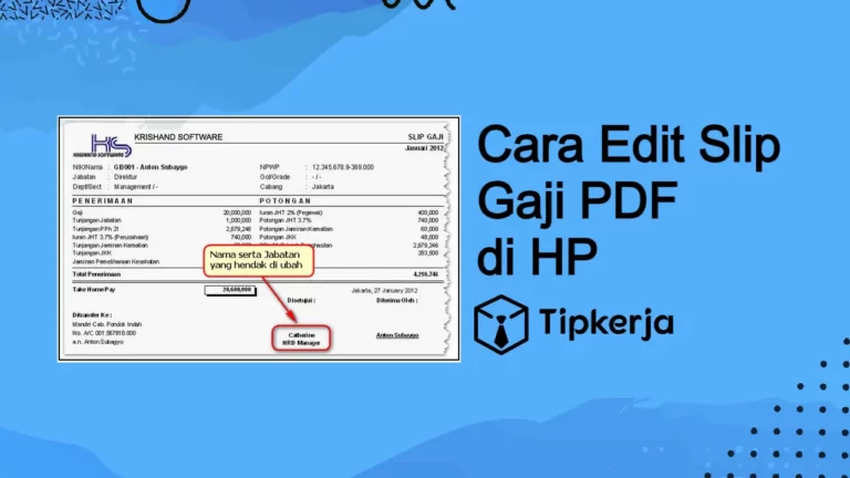 Cara Edit Slip Gaji PDF