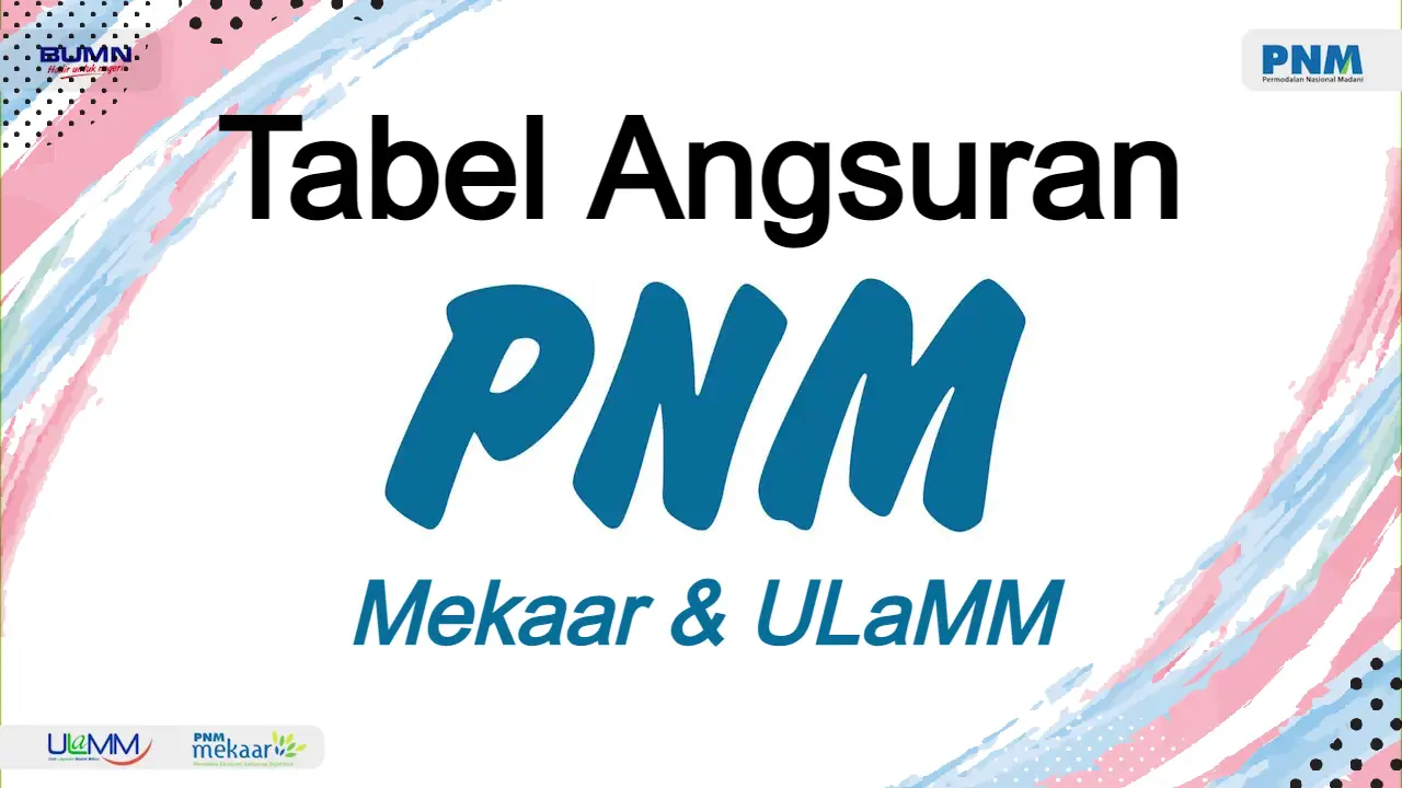 Tabel Pinjaman PNM