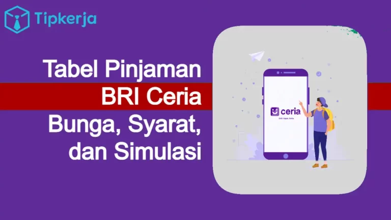 tabel pinjaman bri ceria