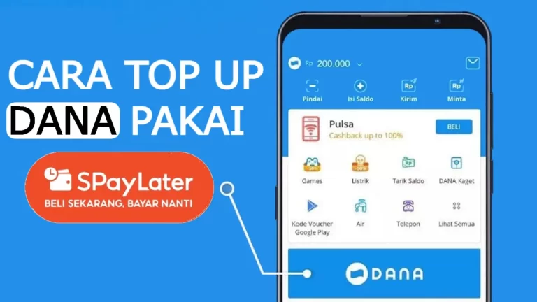 cara top up dana pakai shopee paylater