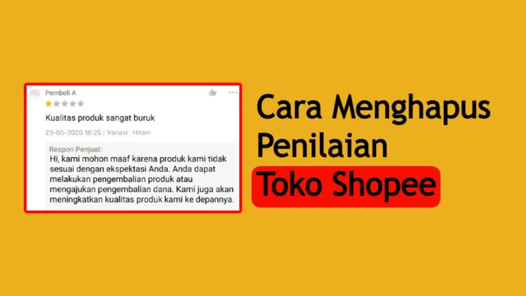 cara menghapus penilaian di shopee